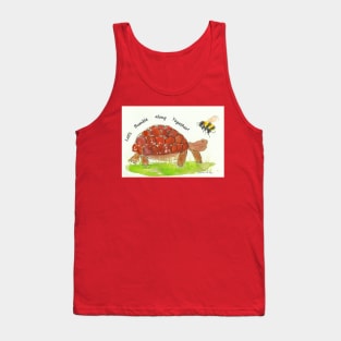 Colourful Tortoise,"Let's Bumble along Together!" Tank Top